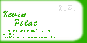 kevin pilat business card